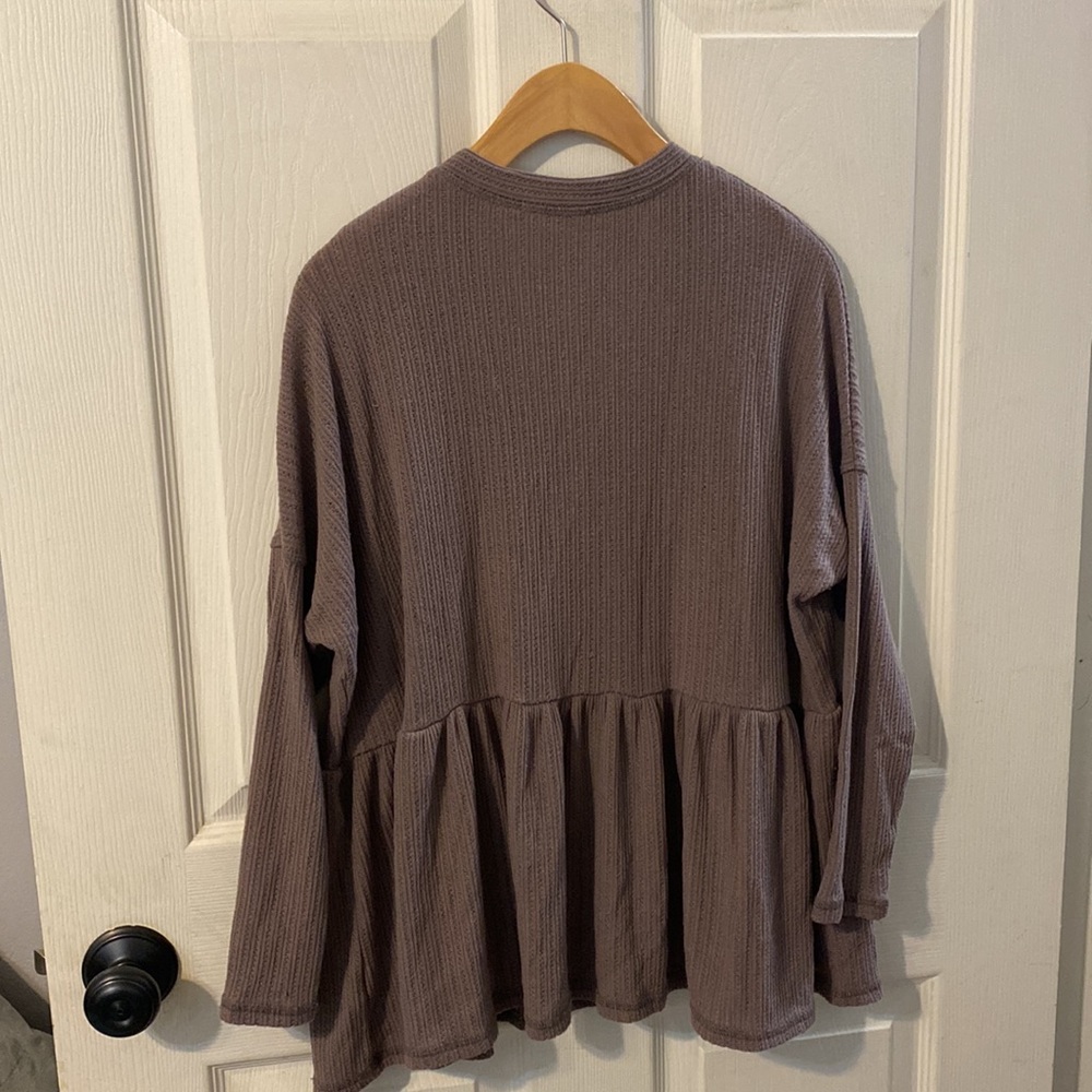 Altar’d State Button-Up Ruffle Sweater - Picture 2 of 4